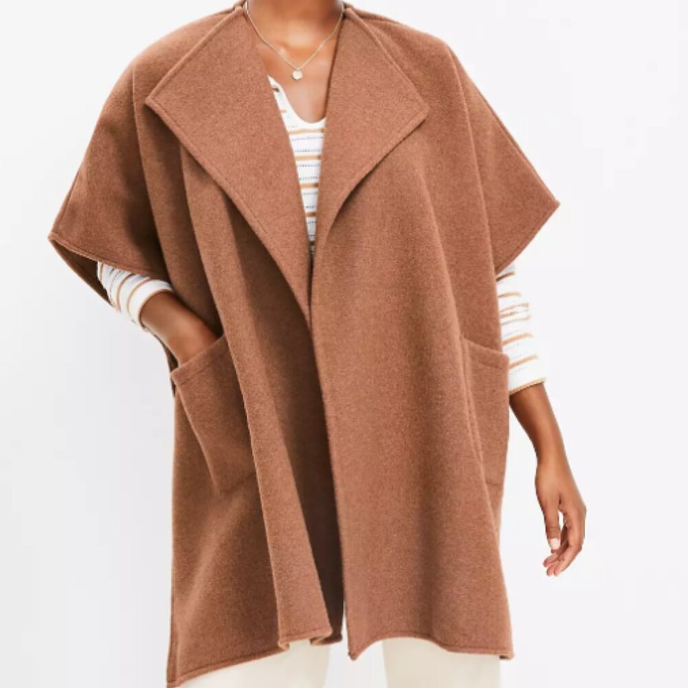 NEW with TAGS! LOFT Women's Poncho Sweater Pullover - size M/L